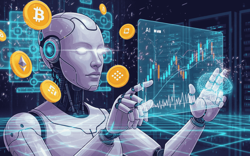 AI crypto trading bot analyzing chart on Binance
